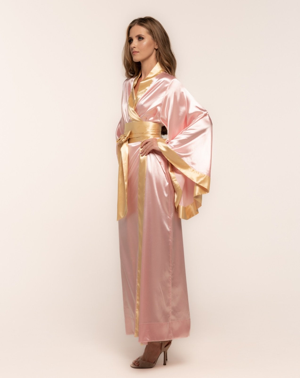 Plus size silk robe best sale