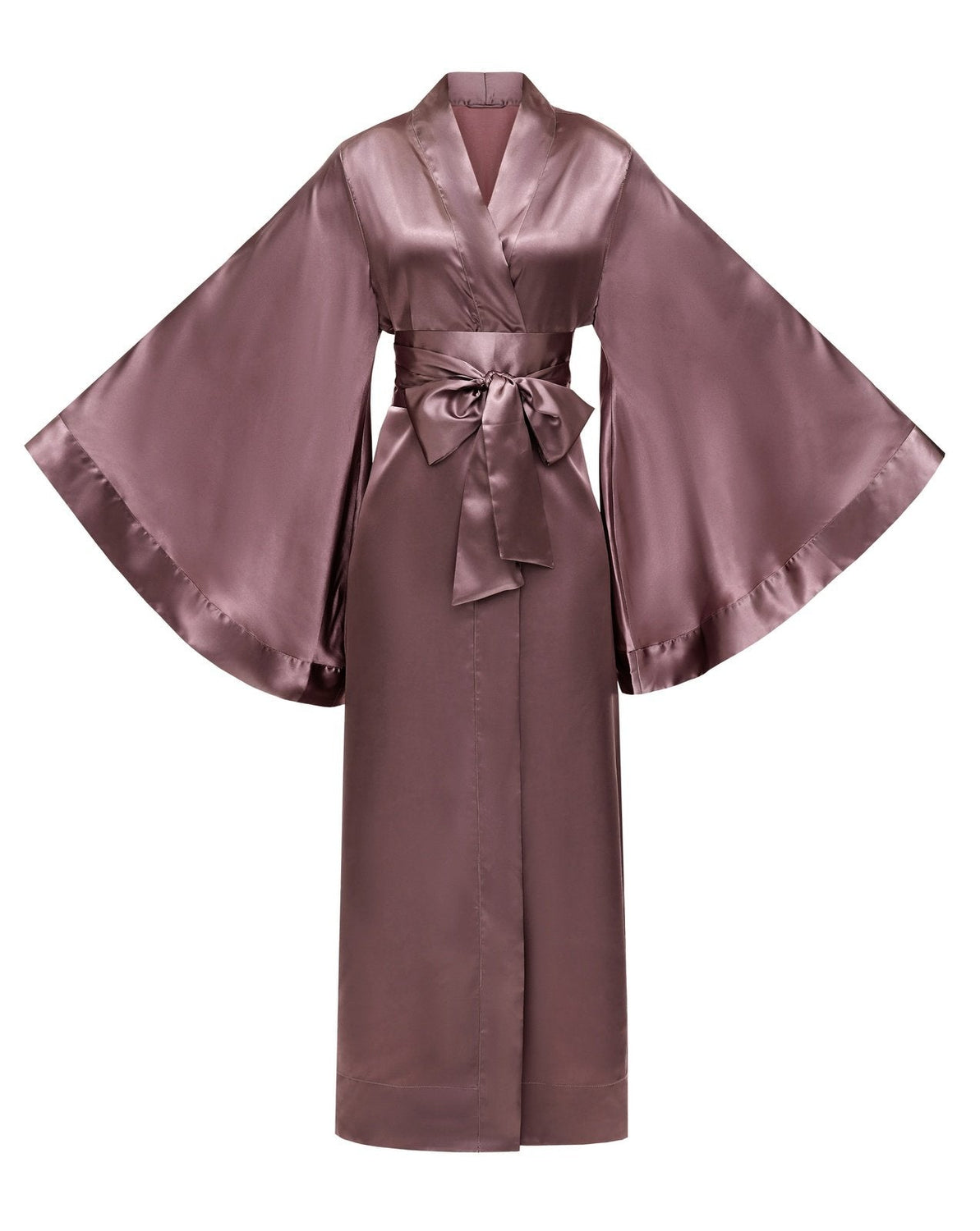 Long Satin Kimono Robe|Silk – Robes Kimono Robe|Luxury KÂfemme