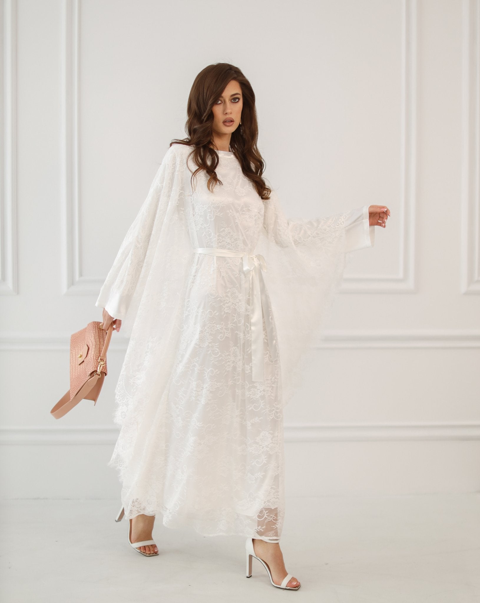 Lulu Closed Lace Abaya With Slip Dress KAfemme