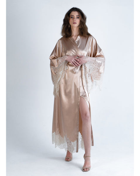 Hollywood Glamour Robe, Old Hollywood Robe, Long Luxury Robe – KÂfemme